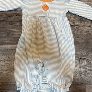 Striped Blue and White Kids One Piece